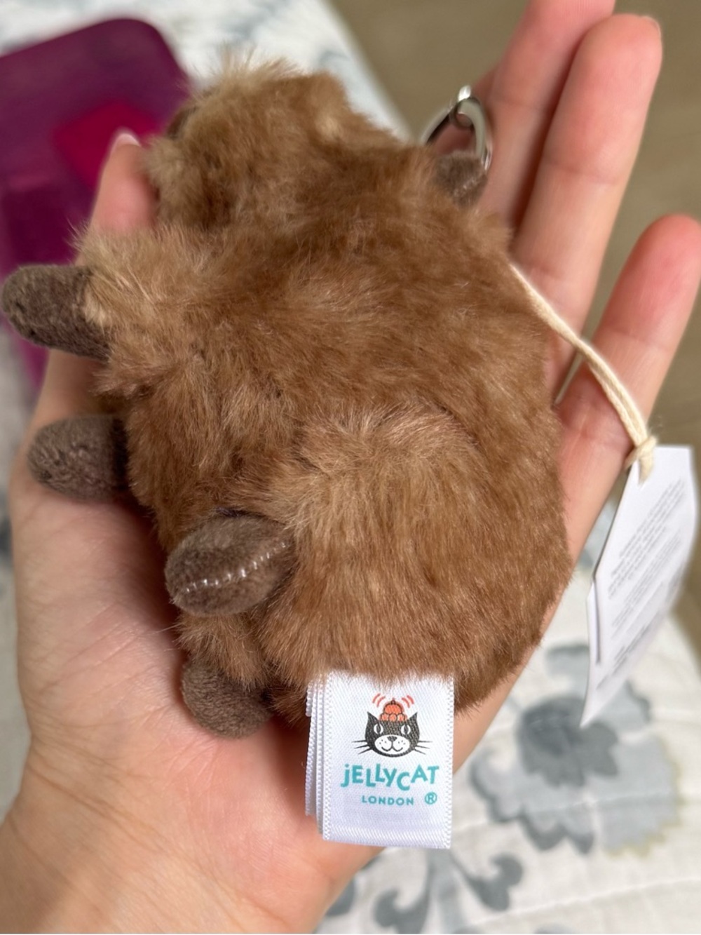 Jellycat Clyde Capybara Keychain Bag Charm NWT - Picture 4 of 4